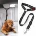 Dog Seat Belt Car Harness Seatbelt for Pet Cars Safety Lead Adjustable Clip Restraint Headrest Elastic Bungee No Tangle Leash for Small Medium Puppy in Vehicle Travel (Black)