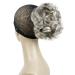 Aimole Lady Short Curly Synthetic Ponytail Clip on Extensions (48T Light Gray Blonde with Dark Root)