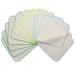 AVO+CADO single -layer flannel flaps made of organic cotton - 15 pieces - reusable baby washcloth as a replacement for wet wipes - small washable mini cotton towels (color: green)