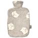 Larovita hot water bottle with fluffy cat cover - Hugo Frosch INTERTEK tested odorless 1.8 liters