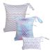 MIXIDON Wet Bag Waterproof Wet Dry Bag for Swimsuits Cloth Nappy Wet Bag Outdoor Organiser Bag for Baby Items Wet Dry Clothes Bag Pattern 2