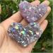 Natural Crystal Rough 1pcs Amethyst Geode Heart Shaped Crystal Crystals Stones Titanium Rainbow Aura Amethyst Cluster Angel Aura Quartz Home Decoration Crafts - Buy Online on GoSupps.com