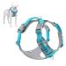 Plutus Pet No Pull Dog Harness Release At Neck Reflective Adjustable Dog Vest Harness Easy Control Handle for Walking for Small Medium Large Dogs Cyan M Medium Cyan
