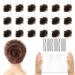 Qufiiry 24Pcs Invisible Bun Nets Ballet Hair Net for Girls Hair Nets for Women Buns 50cm/20inch Elastic Edge Mesh with 10PCS U Shaped Hair Pins for Hair Ballet Gymnastics Bun Making
