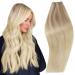 Runature balayage extensions real hair to sew blond blond 40cm treat real hair extensions real hair balayage blond bruten to sew real hair smooth 100g color #18/20 40cm 2-stresses #18/26