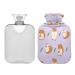Jumbear Cute hamster heat bottles with velvet cover 2 l gambling bag for warm pain relief and cold heat therapy warm in winter suitable for children/adults