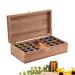 Beunyow 25 holes Portable bamboo aromatherapy gift box essential oils bottle box storage case box - suitable for nail polish fragrance oils essential oil stain and lipstick #1