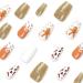 Ceboic Christmas Press on Nails Square Medium Length False Nails with Cute Xmas Elk Designs French Tips Fake Nails Gold Glitter Glue on Nails Acrylic Full Cover Stick on Nails for Women and Girls Cute Elk - Buy Online on GoSupps.com