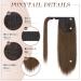Fine Ponytail Extensions - Smooth Long Clip-In Braid Hair Extensions for Women | 35 cm Moss Brown Synthetic Hair - Buy Online on GoSupps.com