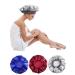Blulu 3-Piece Satin Sleep Cap Set for Women and Girls - Silver, Wine Red, Royal Blue - Buy Online on GoSupps.com