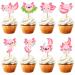 Pink Axolotl Cupcake Topper for for Pink Fish Birthday Cupcake Decorations Cute Axolotl Theme Party Decorations Supplies
