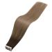 Moresoo Invisible Tape Extensions - Real Hair 60cm Dark Brown to Blonde 5 Pieces 12.5g Premium Tape-In Hair Extensions #2/DXB/18 - Buy Online on GoSupps.com