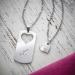 Moon Gold Set: 2 Engraved Necklaces with Dog Tag & Heart Pendant for Couples | Gift Box Included | 50cm Jewelry - Buy Online on GoSupps.com