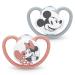 Nuk Space Schnuller |6-18 months |Pacifier with extra ventilation |BPA-free silicone |Disney Mickey Mouse |Gray and pink |2 pieces 6-18m Standard Minnie Mouse