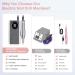 Portable Rechargeable 35000RPM Professional Electric Nail Drill for Acrylic Gel Nails - Home & Salon Use - Grey - Buy Online on GoSupps.com