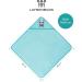 Laynenburg Premium Hooded Baby Towel - 100% Cotton Oeko Tex Cute Panda Design 80x80cm Ideal for Newborns & Children - Perfect Bath Towel for Boys & Girls - Turquoise - Buy Online on GoSupps.com