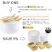I00000 72-Piece Gold Dessert Plates & Forks Set - Heavyweight White with Gold Rim Plastic Plates for Parties, Weddings, and Events - Buy Online on GoSupps.com
