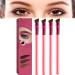 Home Eyebrow Care Kit 4d Laminated 4d laminated brow home-grooming kit 4D Hair Stroke Brow Stamp Brush-Waterproof and Long Lasting Multi-Function Eyebrow Brush (4pcs Dark Brown) 4pcs Dark Brown