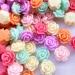 Chenkou Craft 100pcs 8mm Rose Flower Resin Flatback Beads - Assorted Color for Kids DIY Crafts - Buy Online on GoSupps.com