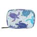 Naanle Vintage Sea Turtle Pill Box 7 Day Pill Case Travel Pill Organizer Bag with Zipper Portable Weekly Case Compact Size for Supplement Vitamin Holder Turtle & Blue