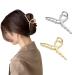 Hair Clips - Large Brushed Metal Hair Claw Clips Strong Hold Hair Jaw Clips Vintage Shark Claw Clips Clamp Headdresses Hair Styling Accessories for Women and Girls Thin Thick Hair 2Pcs Silver+Gold