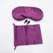 Sleep Eye Mask for Men & Women - 2Pack Soft Silk Blindfold with Earplugs | Travel Sleep Masks (Black & Purple - Buy Online on GoSupps.com