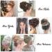 100% Real Hair Scrunchies for Women - RUWISS Informal Hair Part Rose Dot Dark Blonde | International Shipping Available - Buy Online on GoSupps.com
