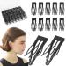 36 Pcs Nonslip Snap Hair Clips  Double Grip Hair Clips Metal Hair Barrettes for Women Girls Hair Making Salon Supplies (Black)