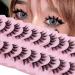 AUGENL 10Pairs False Eyelashes Cute Japanese Style Makeup Thick Eye Lash Extension Cosplay Anime Makeup Eyelashes Reusable Lashes Manga Eye Makeup Tools (H03)