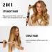 Wizchark 2 in 1 Hair Straightener & Curler 1.25 Inch - Ceramic Ionic Flat Iron Curling Iron for Short & Long Hair - Dual Voltage, Fast Heating, Auto Shut-Off - Buy Online on GoSupps.com