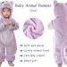 COOKY.D Baby Hooded Rompers | Winter Flannel Jumpsuit Pajamas | 12-18 Months - Buy Online on GoSupps.com