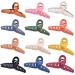 Sisiaipu 4.3 Inch Large Hair Claw Clips 12 Pcs Big Hair Clips for Thick Hair Rectangle Hair Clips for Women and Girls Nonslip Acrylic Claw Clips Hair Banana Jaw Clips Hair Accessories (Colorful)