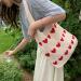 Buy Lovehomily Women's Color Blocked Crocheted Shoulder Bag - Light Large Capacity Handbag with Top Handle & Pendulum Pocket in Apricot | International Shipping Available - Buy Online on GoSupps.com
