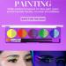  AmourGlint 10-color face paint kit fluorescent water-based body paint + 2 brushes. Vibrant body paint colors for fluorescent parties and festivals. (#2 11g) - Buy Online on GoSupps.com