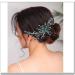 Green Hair Comb Wedding Hair Pieces Rhinestone Hair Accessories for Brides Bridesmaid Emerald Green Hair Vine Comb for Women and Girls Prom Party Festival Handmade Hair Clip(Sliver) - Buy Online on GoSupps.com