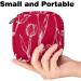 Red Storage Bags for Women - Dwarfs Tulips & Flowers Design - Portable Menstrual Pads Panty Liners Tampons Organizer - Ideal for School & Office - Buy Online on GoSupps.com