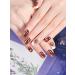 EBANKU Brown Gold Foil Gel Nail Strips - 20 Stickers with Nail File & Sealing Strip - Buy Online on GoSupps.com