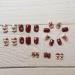 Bufenia 24Pcs Christmas Glitter Elk Snowflake Short Square Press on Fake Nails - Glossy Acrylic Full Cover Nails for Women and Girls - Buy Online on GoSupps.com