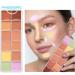 Professional 12 Color Cream Contour Palette & Brush Set - Full Coverage Concealer for Face Makeup | Perfect Gift for Women & Girls by MKNZOME - Buy Online on GoSupps.com