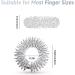 12-Piece Acupressure Finger Massage Rings - Anti-Stress Silver Rings for Relaxation & Wellness - Buy Online on GoSupps.com