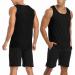 Babioboa Men's 2 Pack Workout Tank Tops - Black/Black1 (Slim Fit) Large - Buy Online on GoSupps.com