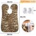 Leopard Skin Print Beard Bib Apron | Waterproof Hair Catcher for Men | Ideal Grooming Cloth with Suction Cups - Perfect Gifts for Men - Buy Online on GoSupps.com
