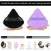 Powderary Tassel Triangle Makeup Puff - 12 Soft Body Face Sponges for Wet & Dry Mineral Powder Application - Black & Purple - Buy Online on GoSupps.com