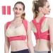 High -up correction back for women and men - adjustable back straightwear to provide pain relief from the neck shoulder and upper back rose red l