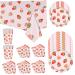 Strawberry Baby Shower Decorations 56Pcs/Set Disposable Dinnerware Set Serves 10 Guests Tablecloth Strawberry Paper Plates Cups & Napkins Strawberry Party Supplies Inodoor Outdoor