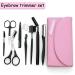 Professional 8 PCS Eyebrow Shaping Grooming Kit with Leather Bag - Women & Men Beauty Tools Set for Perfect Eyebrows - Buy Online on GoSupps.com