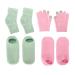 Qukaim Moisturizing Gloves Sock Gel Moisturizing Socks Hands Feet Skin Care Reusable Soften Repairing Dry Cracked Comfortable Heel Sleeves.