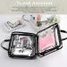 Mofasvigi Hanging Toiletry Bag for Women - Waterproof Clear Travel Organizer with Hook for Makeup, Toiletries, and Full-Size Containers - Black Clear - Buy Online on GoSupps.com