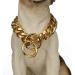 Heavy Duty Choke Cuban Chain Dog Collar for Large Dogs - 19 mm Extra Wide Strong Steel Metal Links for Big Breeds - Rottweiler Pitbull Mastiff Cane Corso Doberman Great Dane Gold 28inch/71cm - Buy Online on GoSupps.com