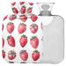Naanle strawberry fruit heat bottle with reference transparent hot water bottle 1l heat bottle for bed handfoot heat pain relief heat and cold therapy
